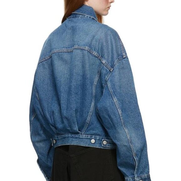 ACNE STUDIOS Morris Denim Trucker Jacket Relaxed Cropped Fit 34 - Picture 8 of 9